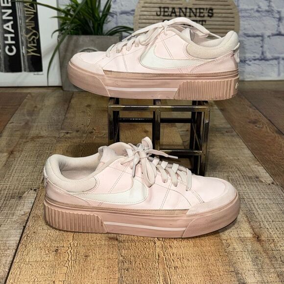 Nike Court Legacy Lift Shoes DM7590 600 Light Soft Pink Sail Size 9 - Picture 2 of 10